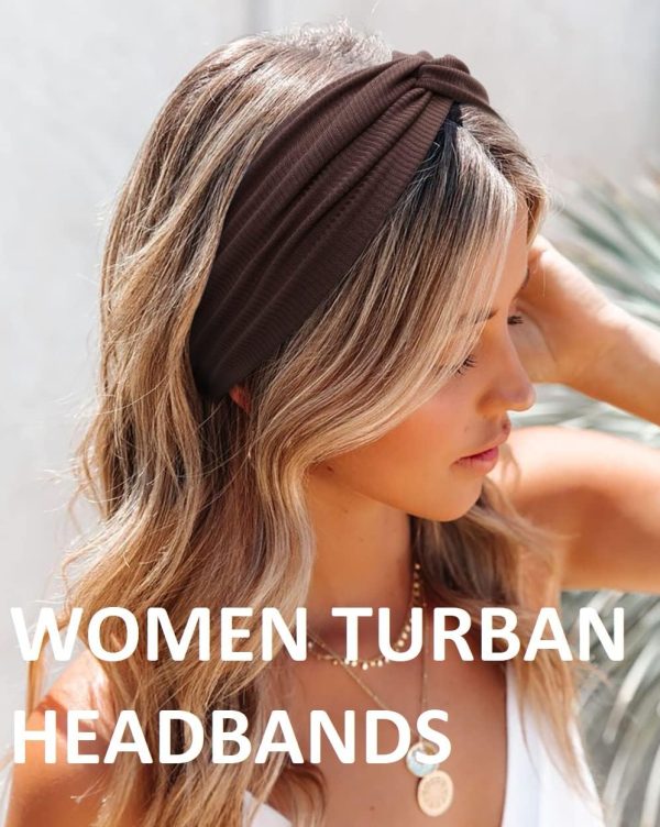 Huachi Hairbands for Women, 8 Pack Variety of Colors Fashion Turban Head - Image 4