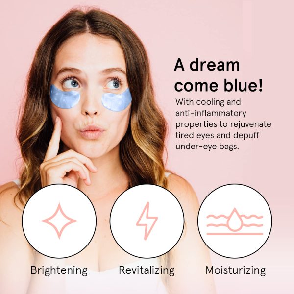 grace & stella Award Winning Under Eye Mask (Blue, 6 Pairs) Reduce Dark - Image 2