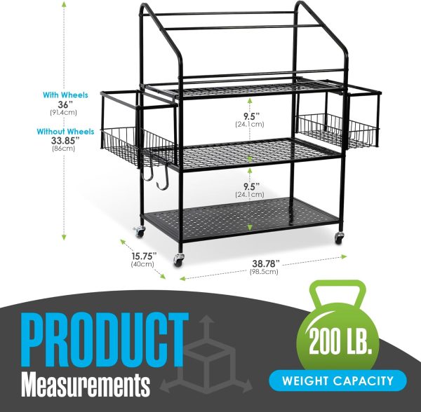 Weight Rack For Home Gym, Home Gym Storage Rack, Workout Storage, Home Gym - Image 2