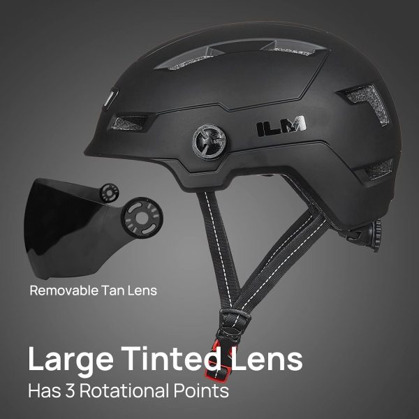 ILM Adult Bike Helmet with USB Rechargeable LED Front and Back Light - Image 3
