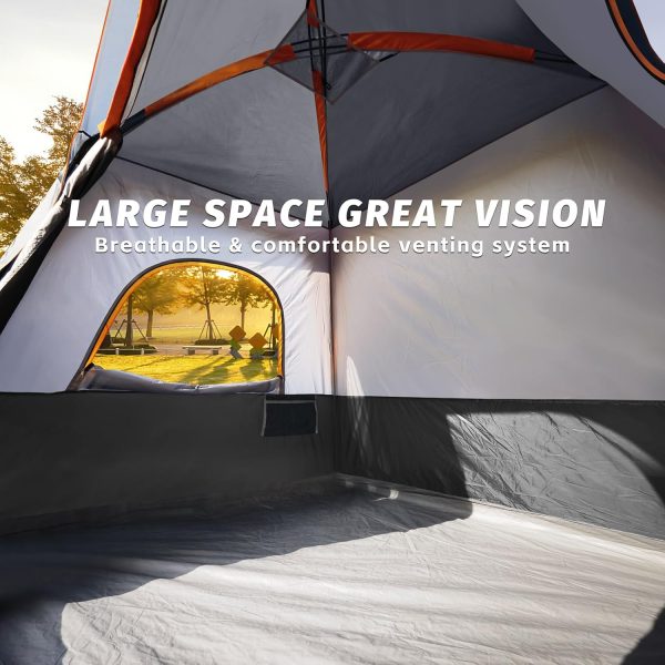 UNP 4-Person Tent, Portable Cabin Tent, Camping Tent 4-Person Easy Set Up, - Image 3