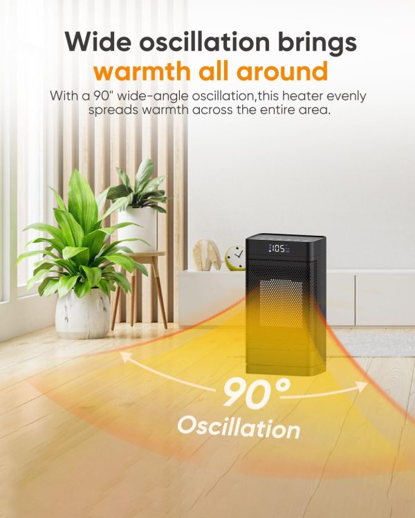 Space Heater 105°F /1500W Portable indoor Electric Heaters,12 PTC Ceramic - Image 5