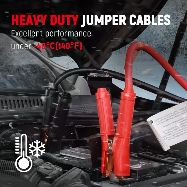 TOPDC Jumper Cables Heavy Duty 0 Gauge 20 Feet 1000Amp Booster Cables for - Image 4