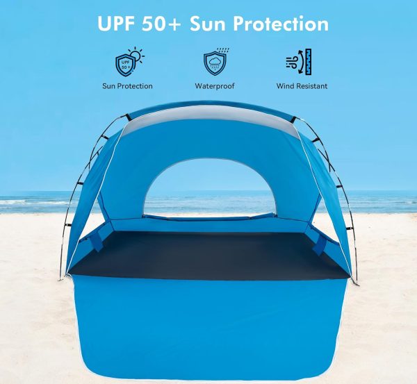 Calen Beach Tent,Beach Canopy Shade Tent with UPF50+UV Protection for - Image 7
