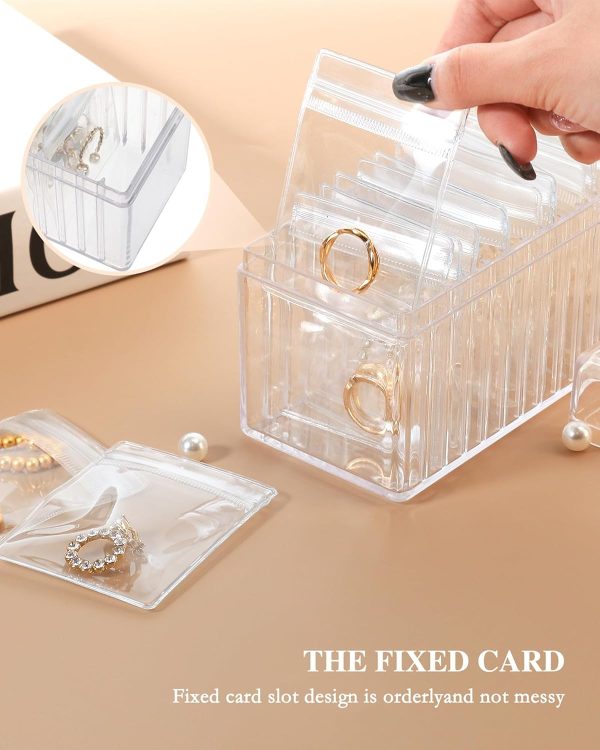 Acrylic Jewelry Box Organizer, Clear Jewelry Organizer and Storage with 20 - Image 3