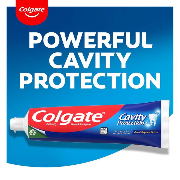 Colgate Cavity Protection Toothpaste with Fluoride, Great Regular Flavor, 6 - Image 3