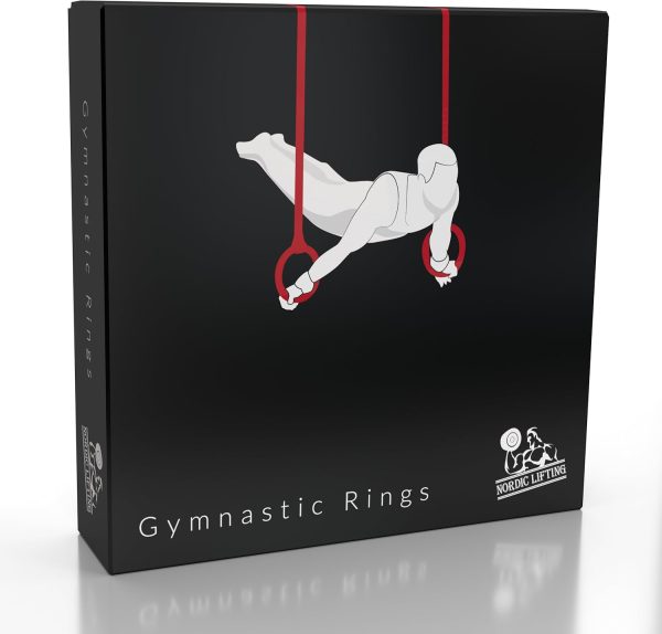 Nordic Lifting Gymnastic Rings and Straps - Heavy Duty for Gymnastics, - Image 8