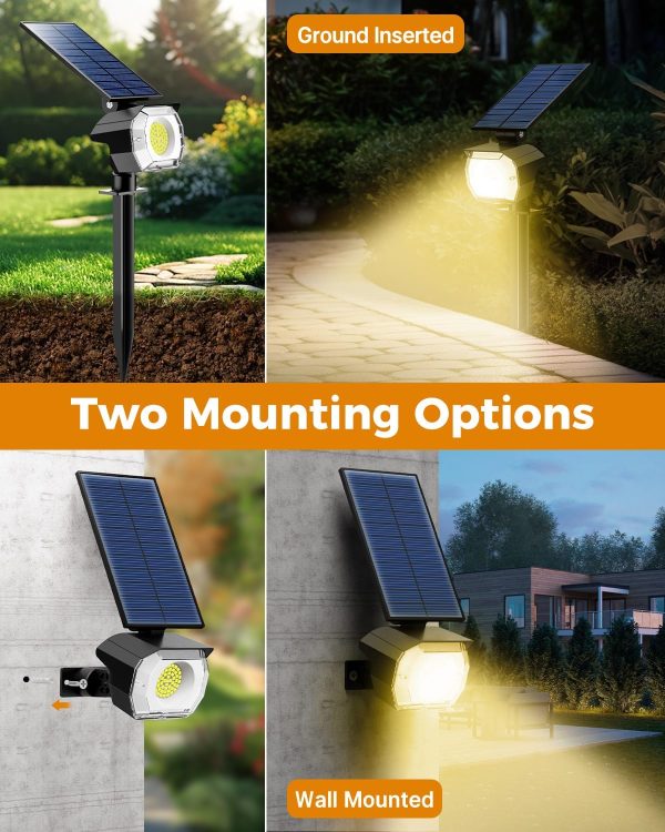 btfarm 8 Pack Solar Lights Outdoor Waterproof IP65, 52 LED Solar Spot - Image 7