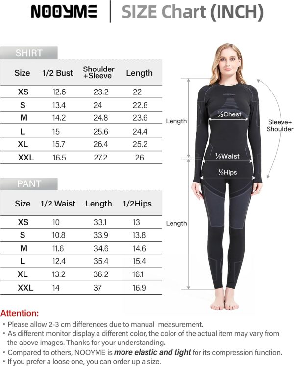 NOOYME Thermal Underwear for Women Long Johns for Women, Base Layer Women - Image 5