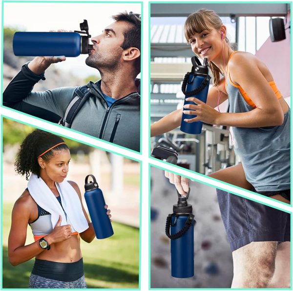 Half Gallon Water Bottle with Straw - Chug Lid (Cold 48H & Hot 24H) 64 oz - Image 7