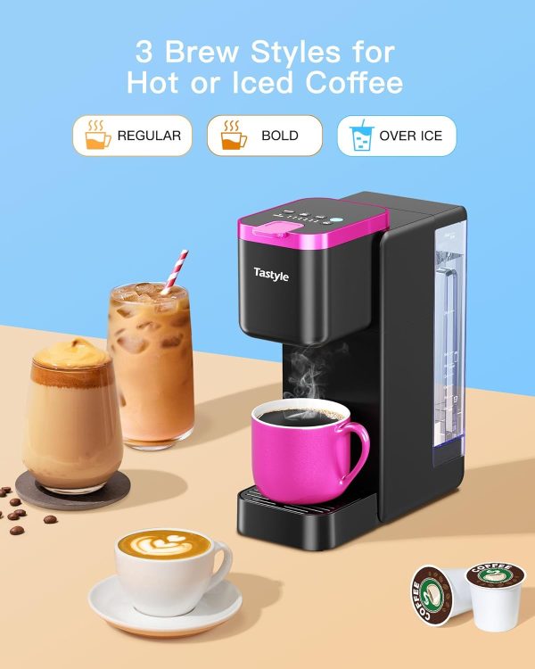 Iced and Hot Coffee Maker, Single Cup Coffee Pod Machine for K Cup & Ground - Image 3