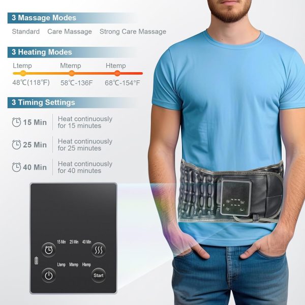 Decompression Back Belt with Heating Pad & Vibration for Lower Back Pain - Image 2