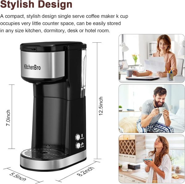 Single Serve Coffee Maker K Cup with Reservoir, Space Saver One Cup Coffee - Image 5