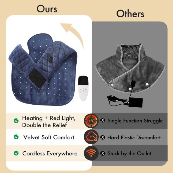 Heating Pad with Red Light Therapy: 2 in 1 Wearable RLT Heating Pad for - Image 3