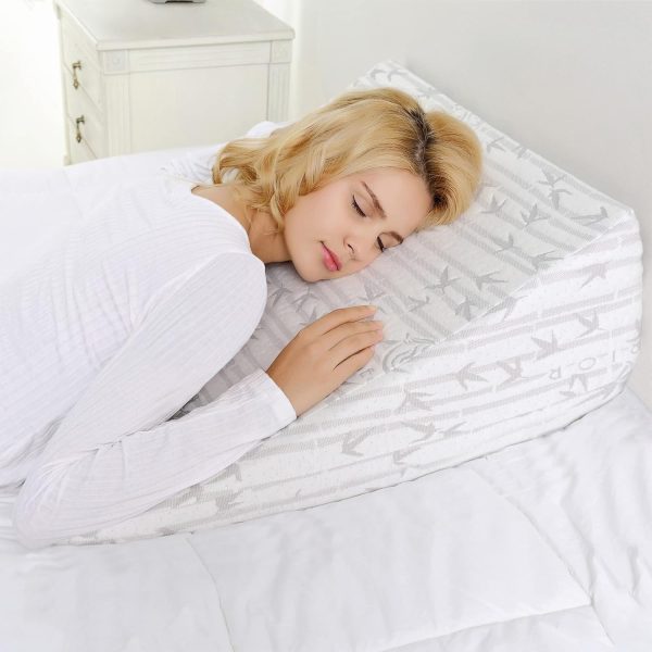 Superior Memory Foam Wedge, Body Pillow, Removable Cover, Extra Sleeping - Image 3