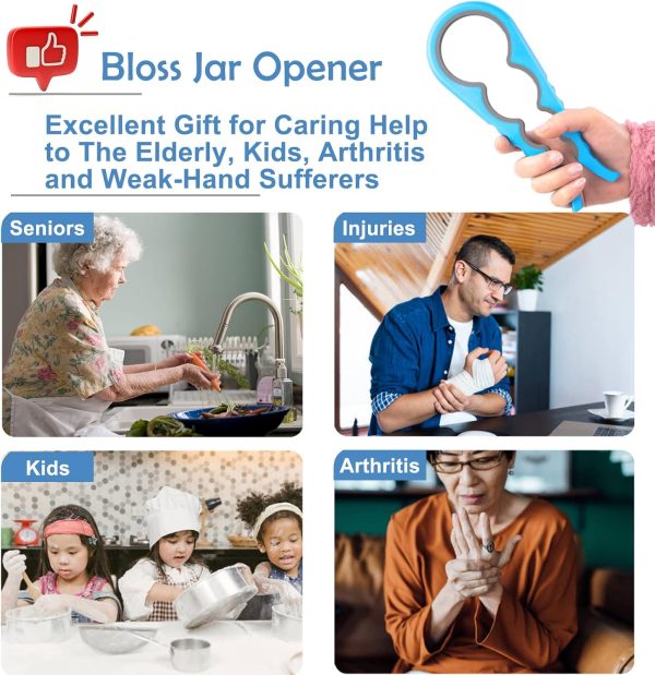 Bloss Anti-skid Jar Opener Jar Lid Remover Rubber Can Opener Kitchen - Image 5