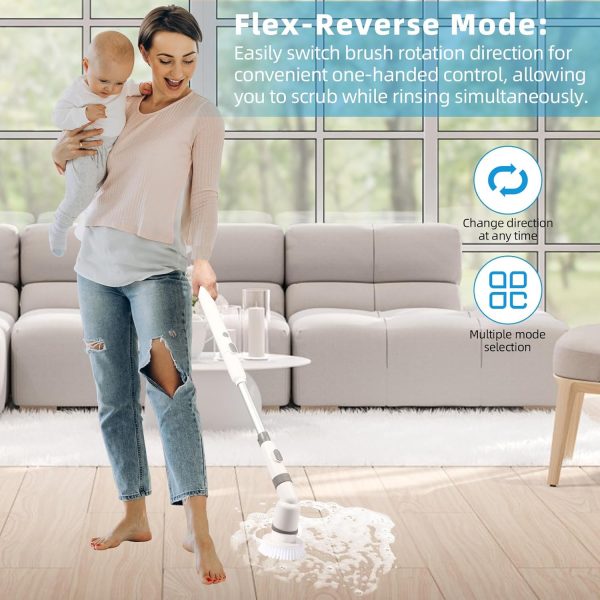 Electric Spin Scrubber Bathroom, 2024 New, 3 Cleaning Modes, 8 in - Image 3