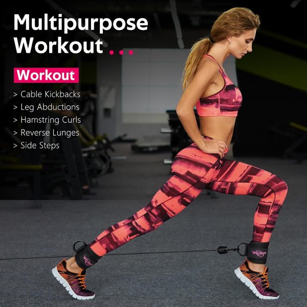 WALITO Gym Ankle Straps for Working Out - Glute Ankle Cuff Kickback Strap, - Image 7