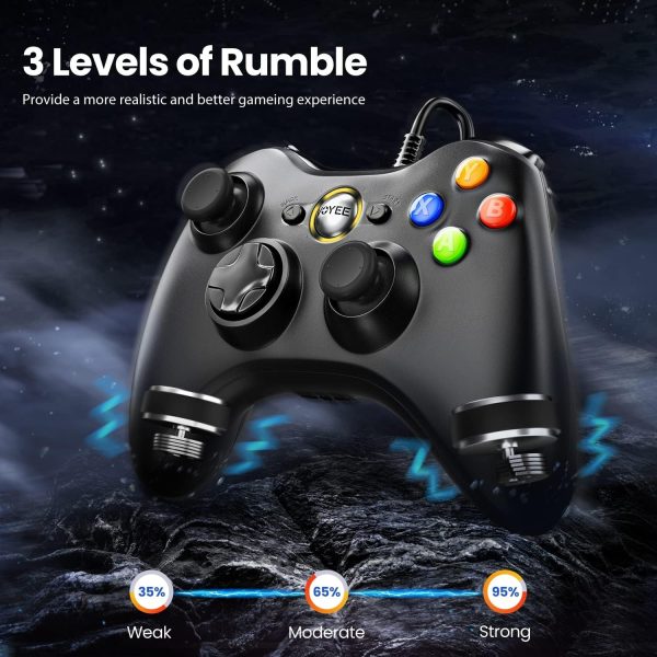 VOYEE PC Controller, Wired Controller Compatible with Microsoft Xbox 360 & - Image 3