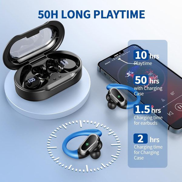 Wireless Earbuds, 2025 Bluetooth 5.4 Headphones Sport, Bluetooth Earbuds - Image 5