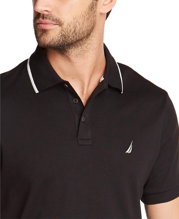 Nautica Men's Classic Fit Short Sleeve Dual Tipped Collar Polo Shirt - Image 4