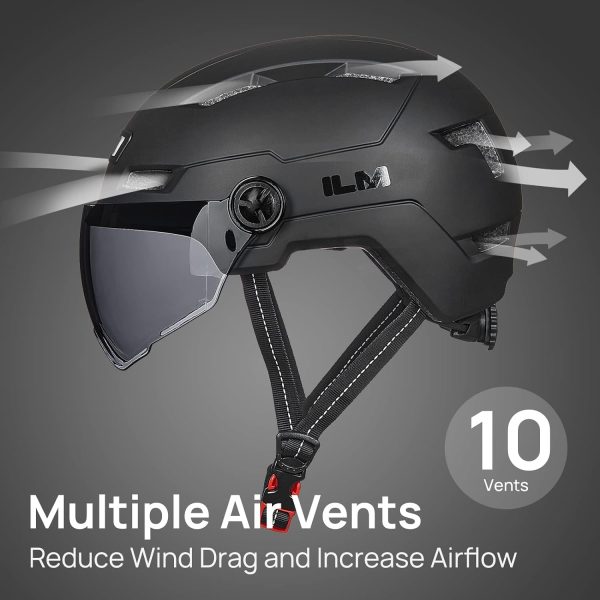 ILM Adult Bike Helmet with USB Rechargeable LED Front and Back Light - Image 4
