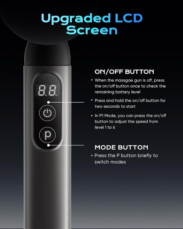 Massage Gun with Upgraded Extended Handle, Back Massager for Pain Relief - Image 5