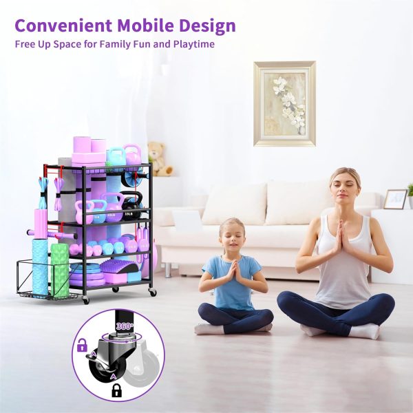 Dumbbell Rack, Weight Rack for Home Gym, 650LBS Metal Home Gym Storage with - Image 6