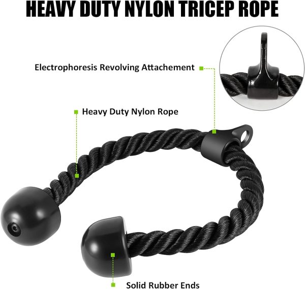 Cable Attachments for Home Gym, Made of Heavy Duty Solid Steel, LAT - Image 5
