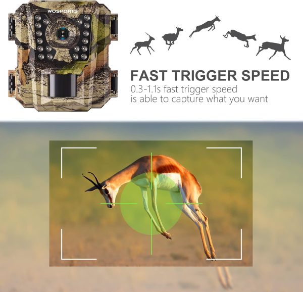 WOSPORTS Mini Trail Camera,24MP 1080P HD Game Hunting Camera Motion - Image 5