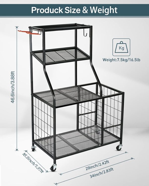 Weight Rack Home Gym Storage, Yoga Mat Storage Rack Workout Equipment - Image 6