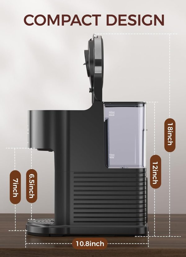 Kndko Single Serve Coffee Maker, Capsule Coffee Machine for K-Cups Pods & - Image 8