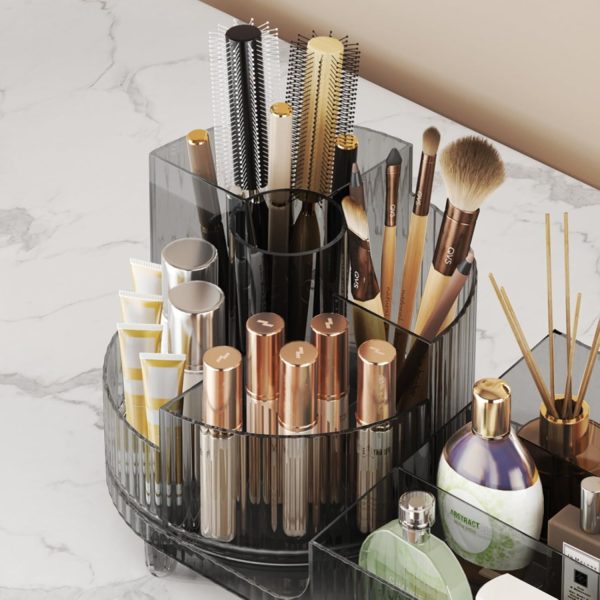 Rotating makeup organizer,Large Capacity Cosmetic Display Case, easy to - Image 5