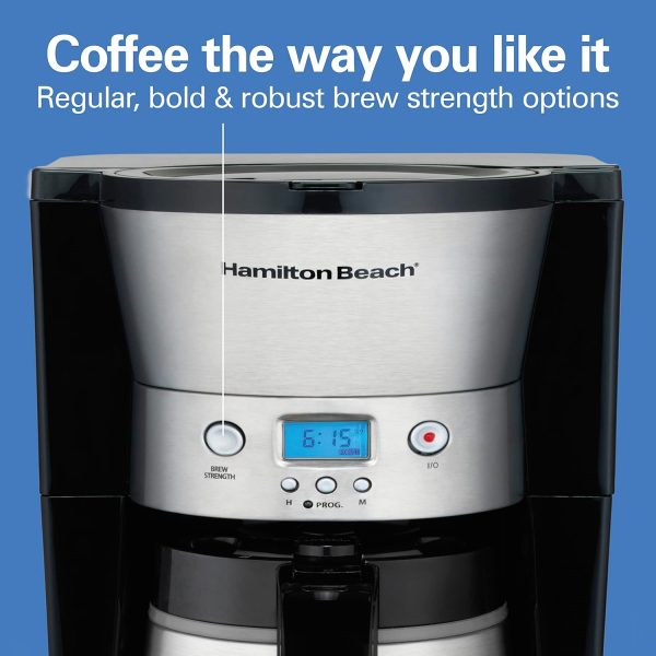 Hamilton Beach Programmable Coffee Maker with 10 Cup Thermal Carafe, 3 - Image 5