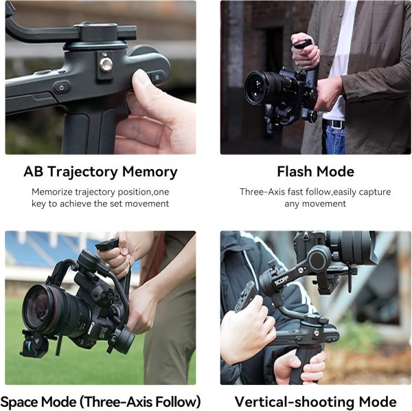 FeiyuTech SCORP-C Camera Gimbal Stabilizer, Max 5.5lbs Payload, 3-Axis - Image 2