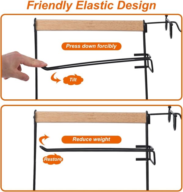 Grill Caddy, Picnic BBQ Organizer for Camping Outdoor Mesh Basket with 3 - Image 5