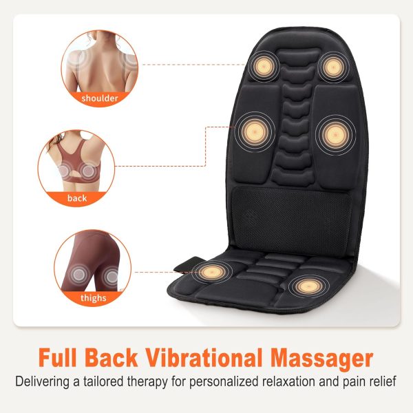Back Massager with Heat for Pain Relief Deep Tissue, Portable Massage Chair - Image 3