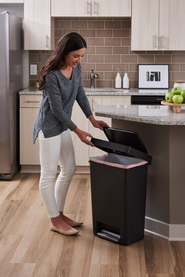 Rubbermaid Premier Series II Step-on Trash Can for Home and Kitchen, with - Image 5