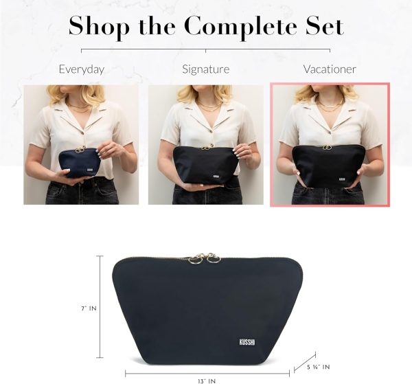 KUSSHI Washable Travel Makeup & Cosmetic Bag - Brush Organizer Sold - Image 5