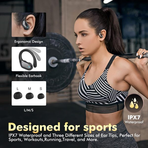 Wireless Earbuds Bluetooth Headphones 80hrs Playback Ear Buds Power Display - Image 5