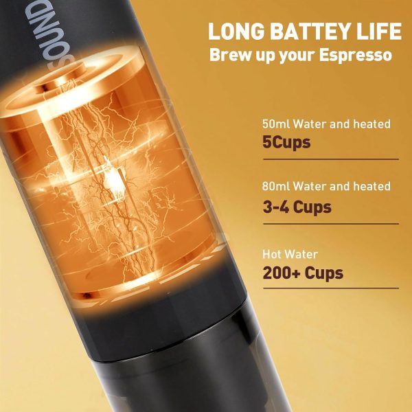 Portable Espresso Machine, Electric Travel Coffee Maker for Camping, Car - Image 4