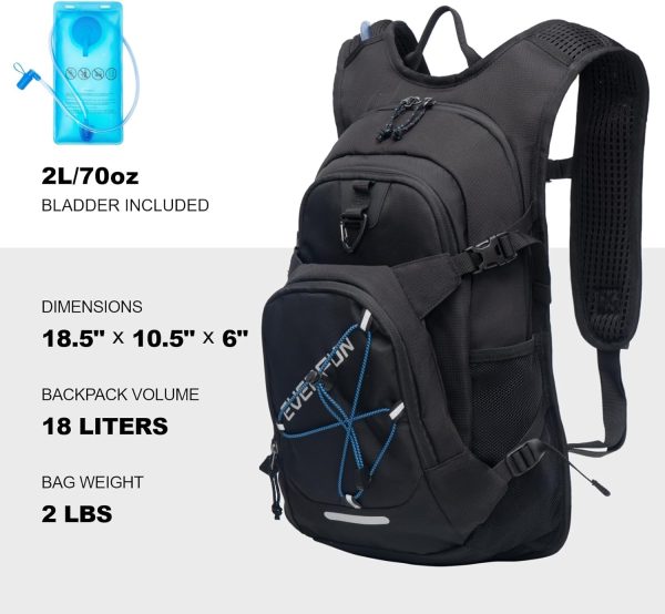 Everfun Hydration Backpack 18L with Water Bladder 2L/3L Hiking Water - Image 7