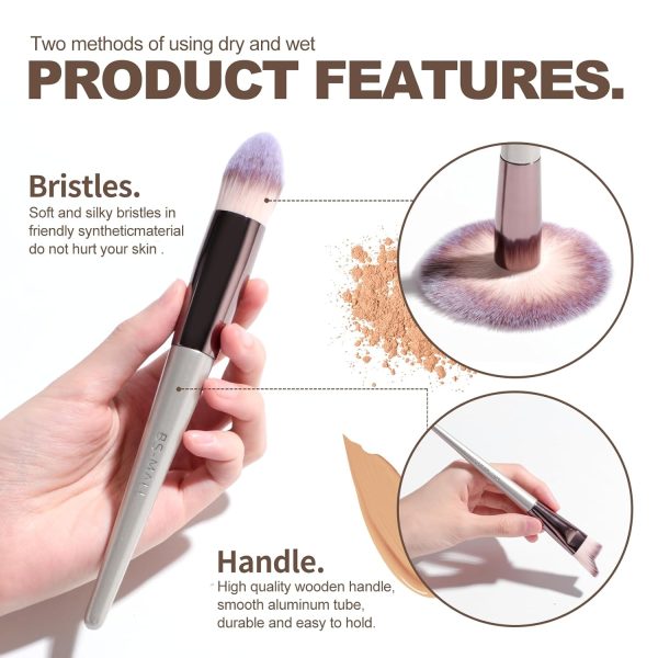 BS-MALL Makeup Brush Set 18 Pcs Premium Synthetic Foundation Powder - Image 5