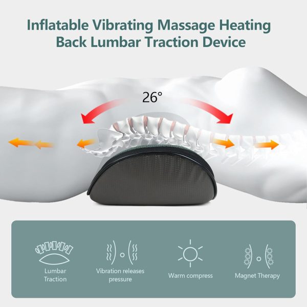 Heated Lumbar Back Traction Device with Back Traction Support and Waist - Image 2