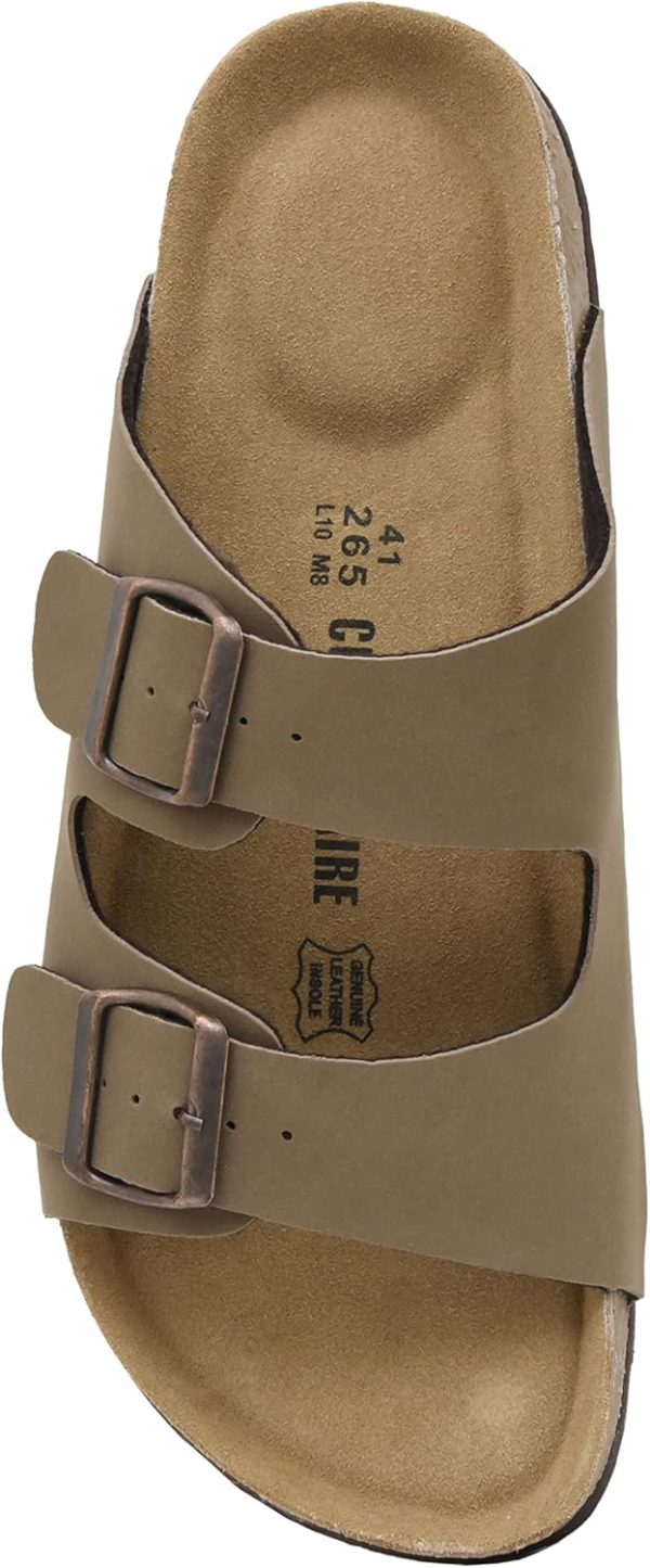 CUSHIONAIRE Men's Lane Cork footbed Sandal with Adjustable Buckle Straps - Image 5