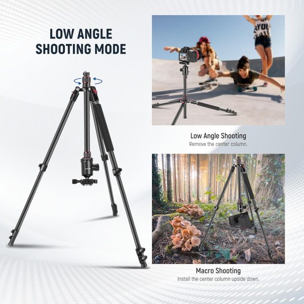 NEEWER 77 inch Camera Tripod Monopod for DSLR, Phone with 360° Panoramic - Image 5