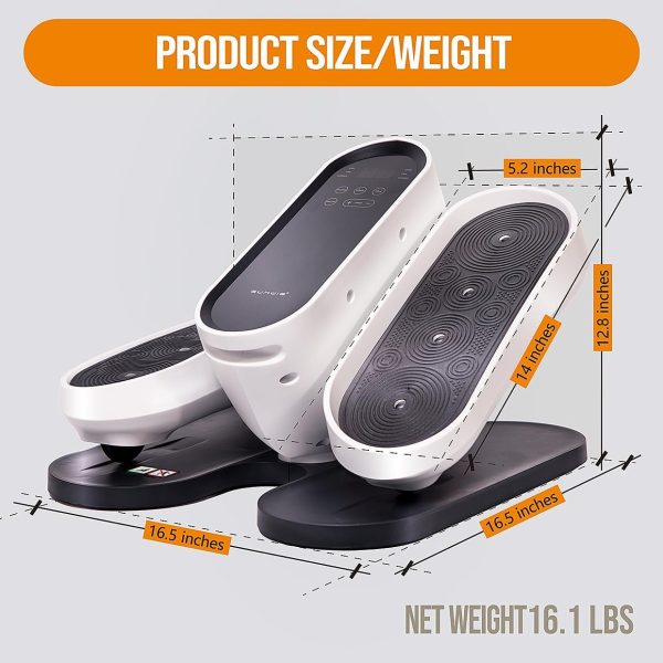 Under Desk Elliptical Exercise Machines, Quiet Electric Seated Ellipse Leg - Image 8