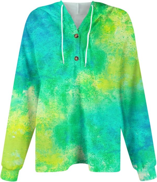 ChicCrate Hoodies For Women Trendy Long Sleeve V Neck Buttons Shirts - Image 6
