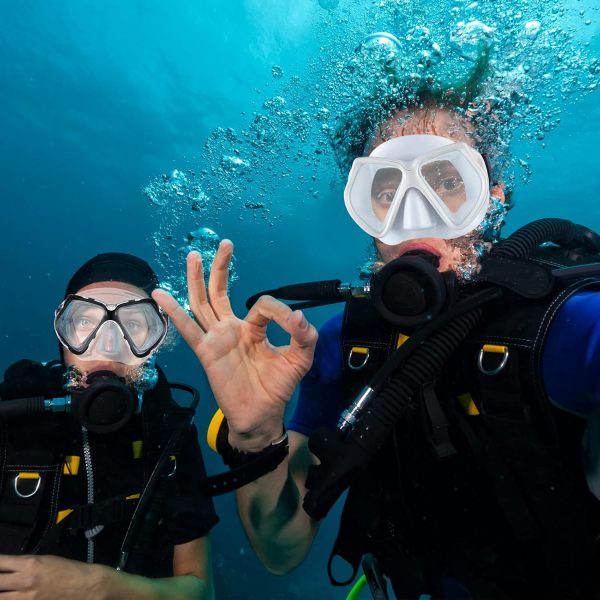 Weewooday 2 Pcs Swimming Goggles with Nose Cover Tempered Glass Diving Mask - Image 6