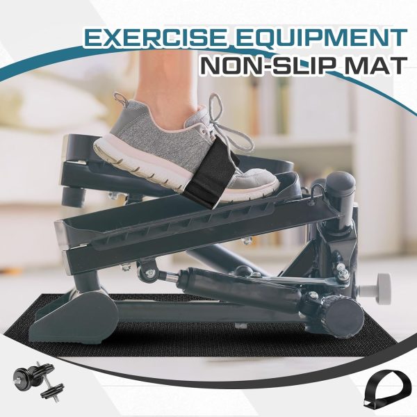 Thick Elliptical Mat with 4 Pcs ellipse pedal straps for Under Desk - Image 6